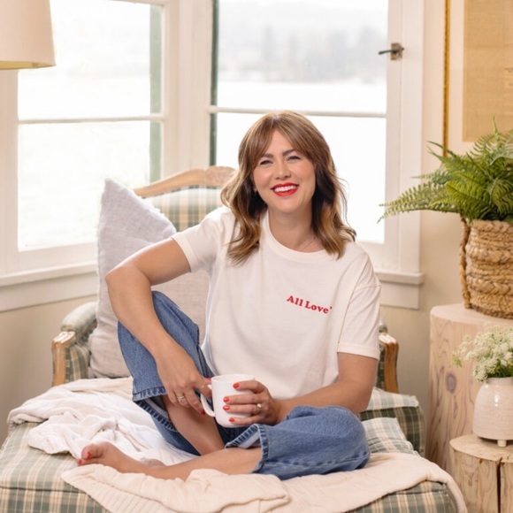 Joe Fresh Tops - Jillian Harris X Joe Fresh All Love White Tee with Red Print